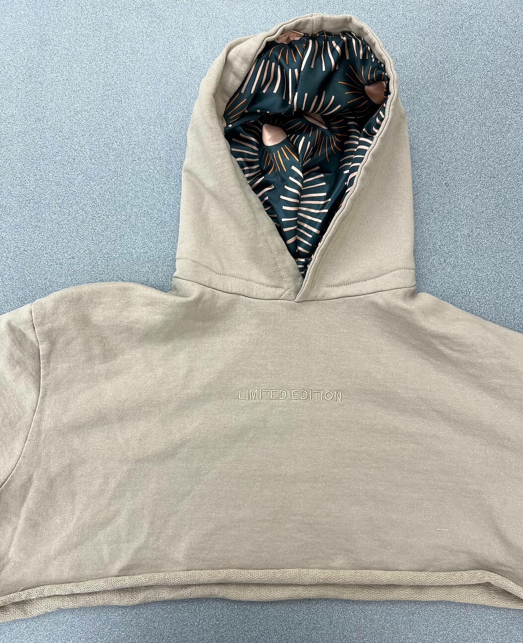 Hoodie with satin hood online